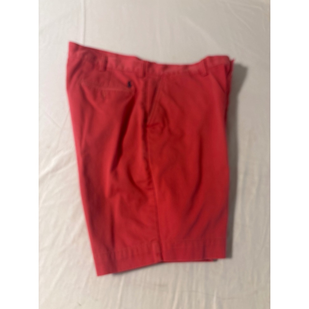 Polo Ralph Lauren Chino Shorts Mens 35 Red Good Cotton Flat Front Classic Fit